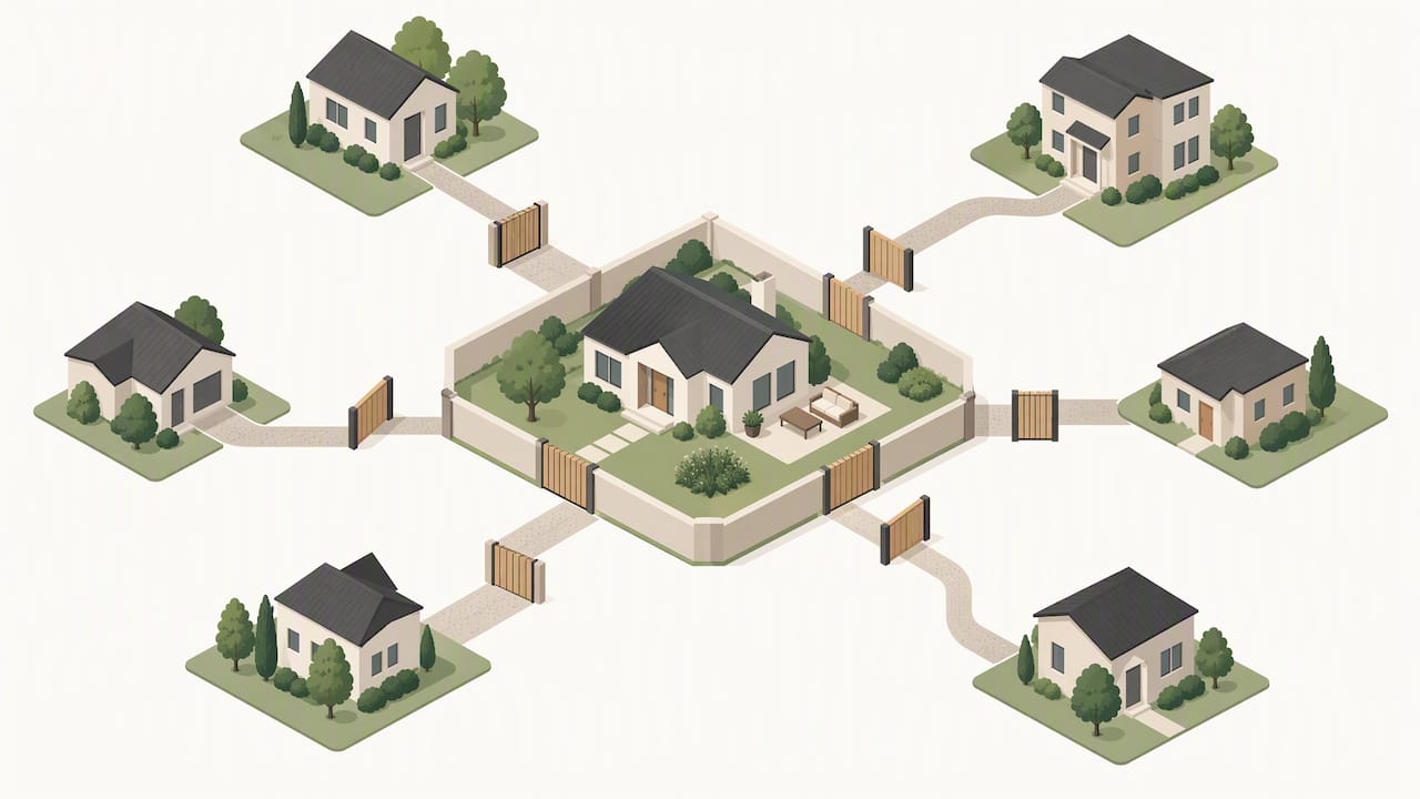 Shared home with extended family boundaries